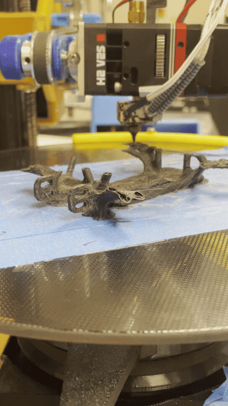 Core R Theta printing a branching frame